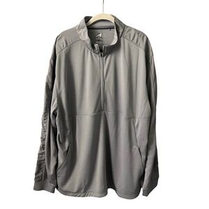 Ahead Quarter-Zip Pullover Mens XXL Gray Gorpcore Performance Mixed Media Jacket